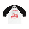 Always Give 100% | Motivational Fashion 3\4 Sleeve Baseball Tee