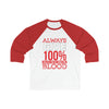 Always Give 100% | Motivational Fashion 3\4 Sleeve Baseball Tee