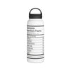 Success Nutrition Facts | Motivational Water Bottle, Stainless Steel and Handle Lid