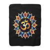 Om Sign | Inspirational Designer Sherpa Fleece Blanket